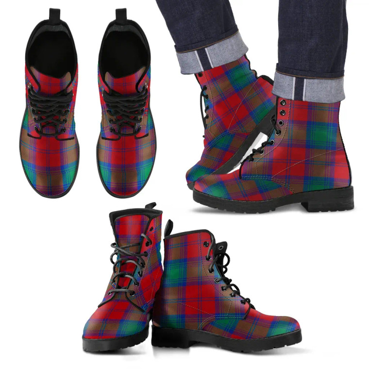 Scottish Lindsay Modern Clan Tartan Leather Boots