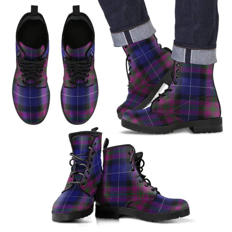 Scottish Pride of Scotland Clan Tartan Leather Boots