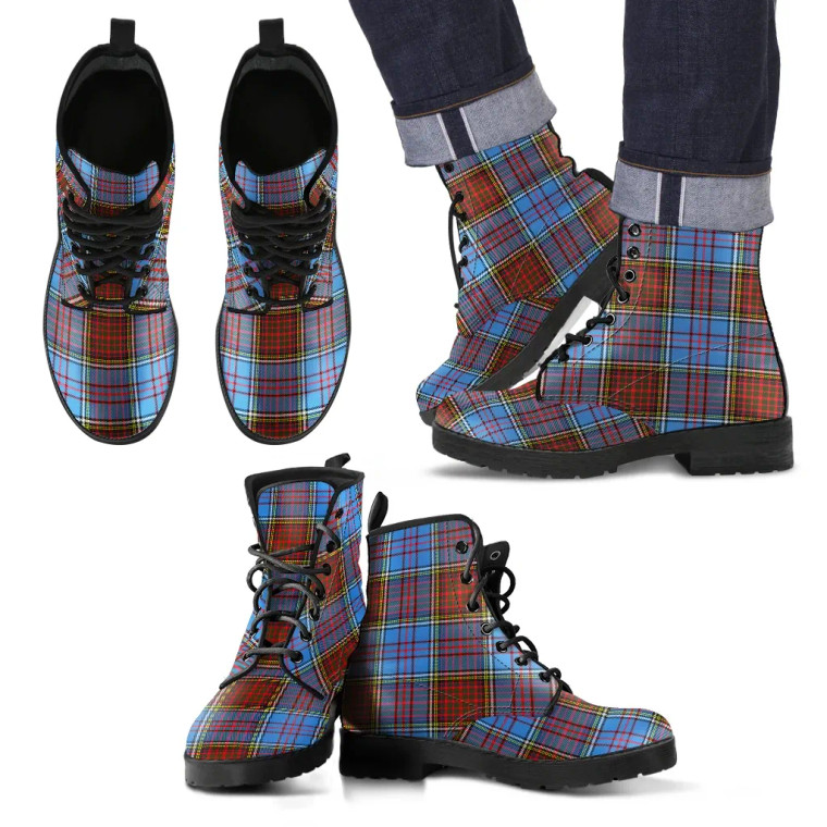 Scottish Anderson Modern Clan Tartan Leather Boots