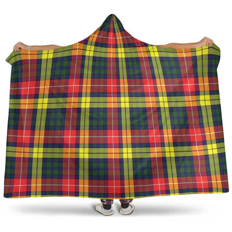 Scottish Buchanan Modern Clan Tartan Hooded Blanket Tartan Plaid 1