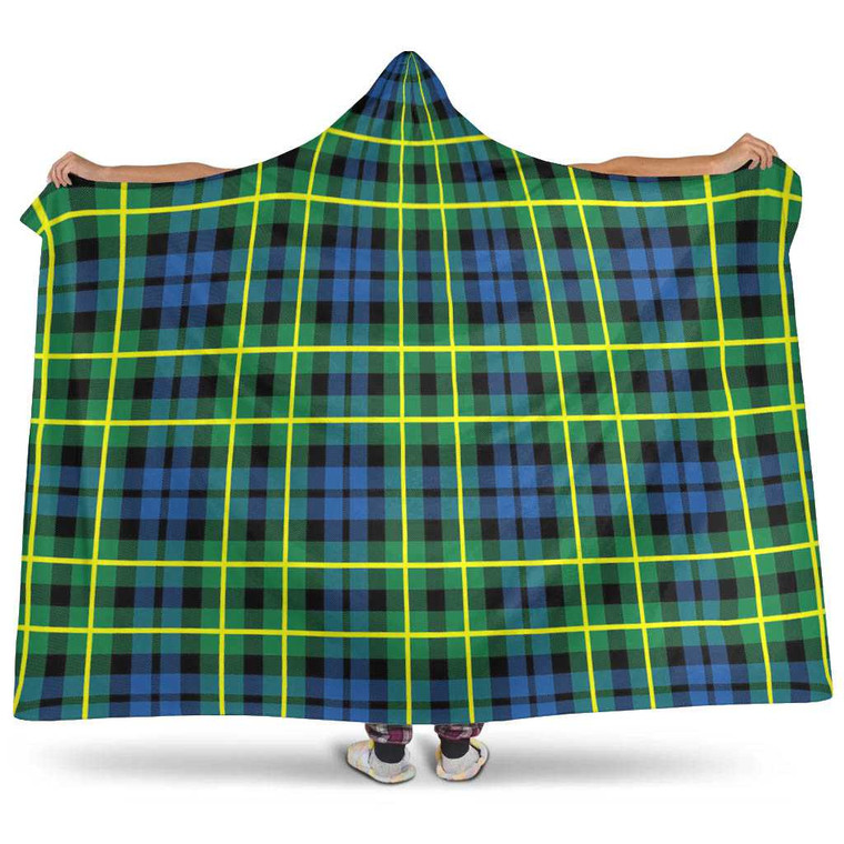 Scottish Campbell of Breadalbane Ancient Clan Tartan Hooded Blanket Tartan Plaid 1