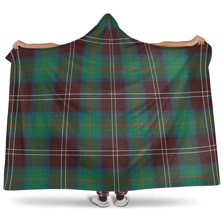 Scottish Chisholm Hunting Ancient Clan Tartan Hooded Blanket Tartan Plaid 1