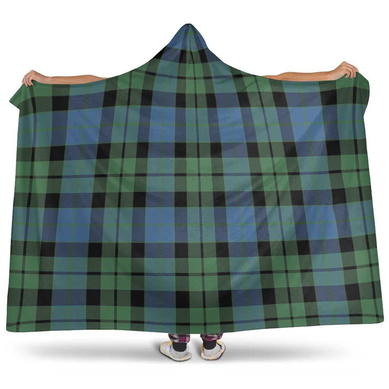 Scottish MacKay Ancient Clan Tartan Hooded Blanket Tartan Plaid 1