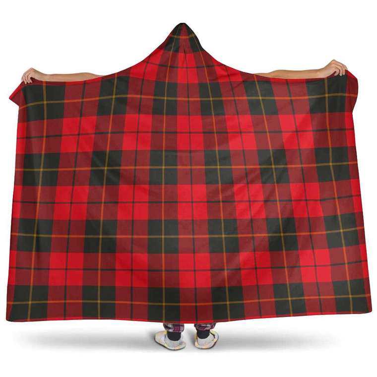 Scottish Wallace Weathered Clan Tartan Hooded Blanket Tartan Plaid 1