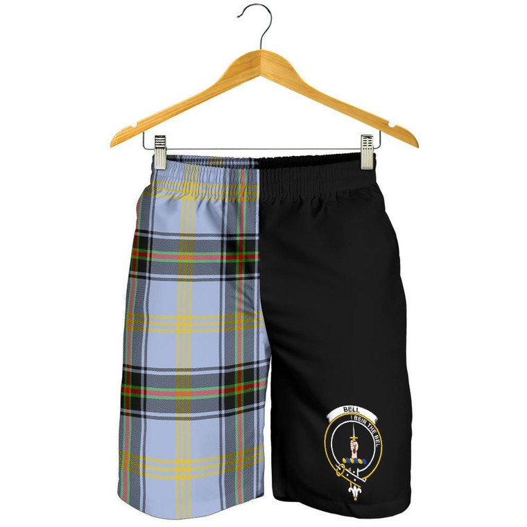 Scottish Bell of The Borders Clan Crest Tartan Half of Me Men's Shorts