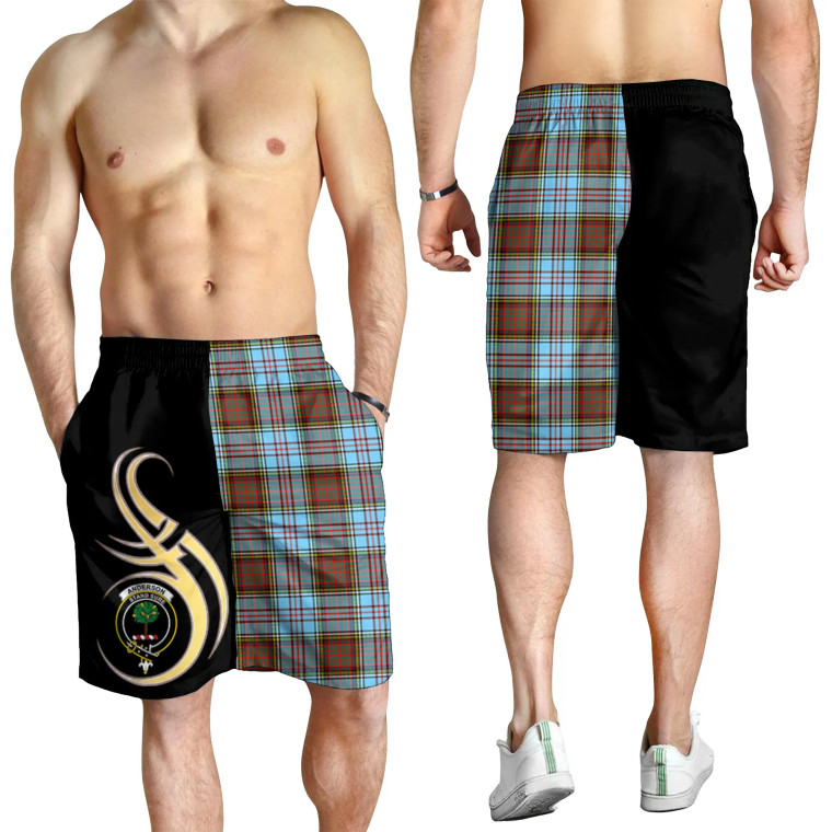 Scottish Anderson Ancient Clan Crest Tartan Believe in Me Men's Shorts