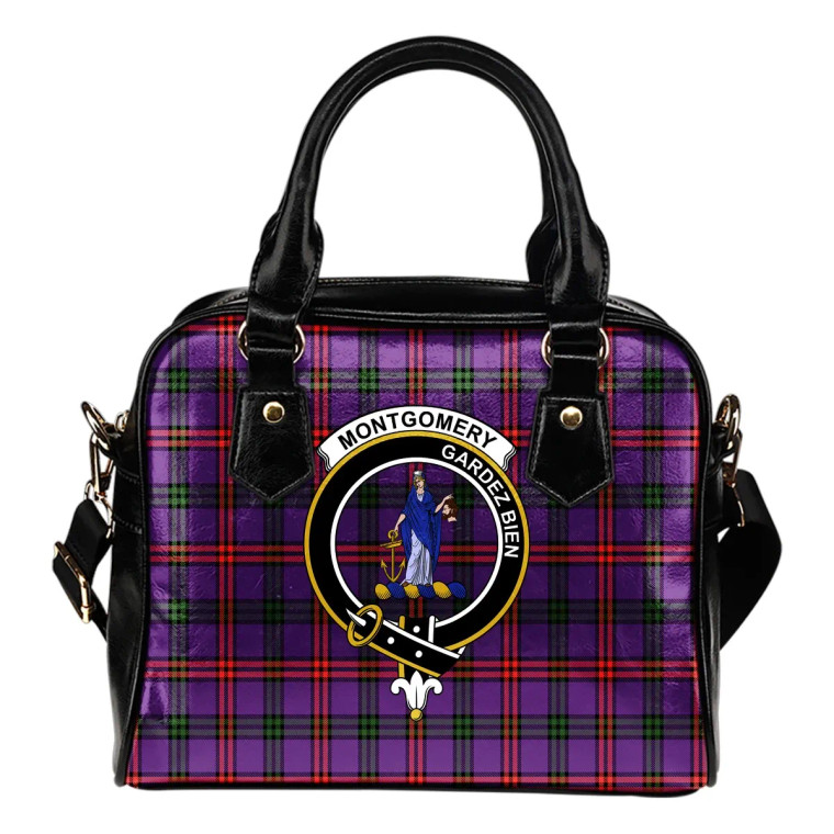 Scottish Montgomery Modern Clan Crest Tartan Shoulder Handbag Tartan Plaid 1