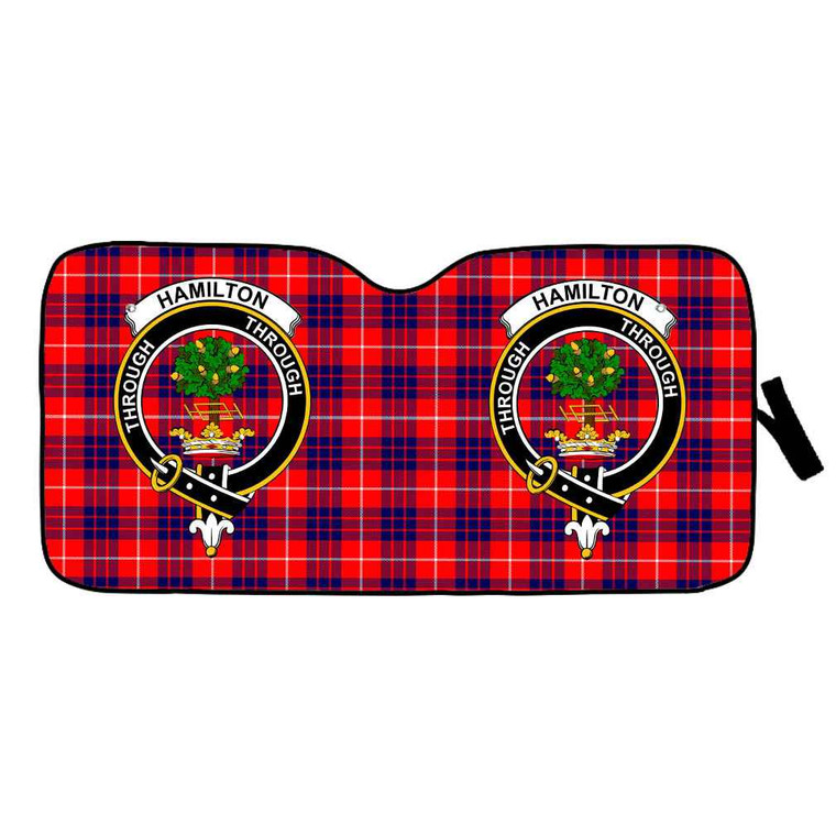 Scottish Hamilton Clan Crest Tartan Car Windshield Sun Shade Tartan Plaid 1