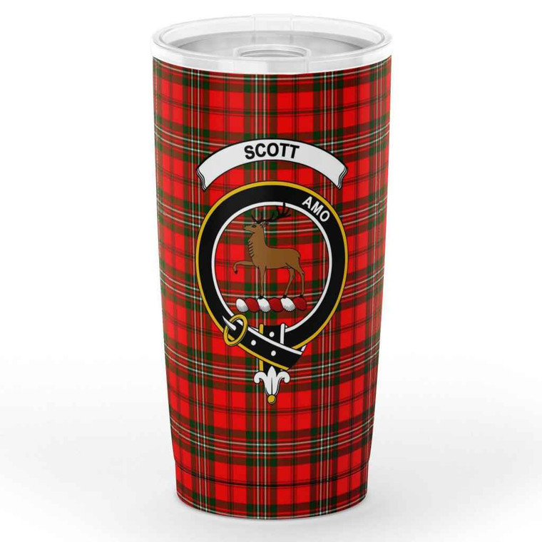 Scottish Scott Clan Crest Tartan Insulated Tumbler Tartan Plaid 1