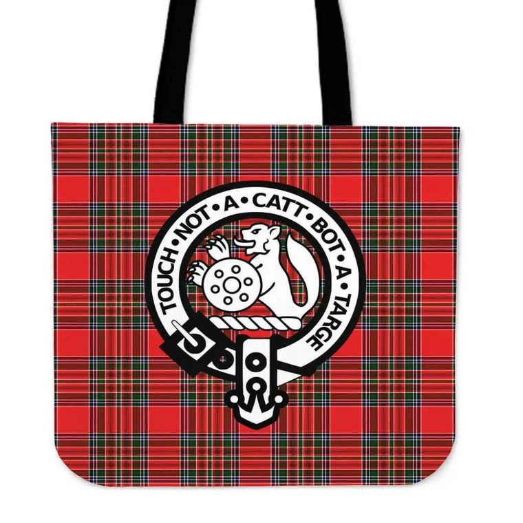 Scottish MacBean Modern Clan Crest Tartan Tote Bag Tartan Plaid