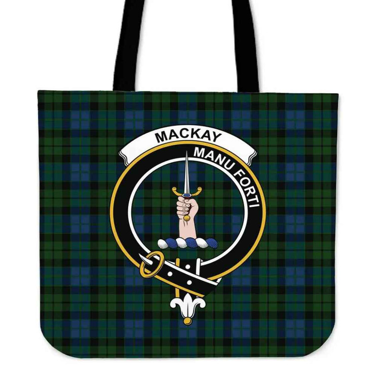 Scottish MacKay Modern Clan Crest Tartan Tote Bag Tartan Plaid