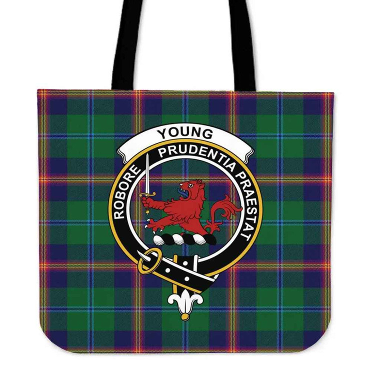 Scottish Young Modern Clan Crest Tartan Tote Bag Tartan Plaid