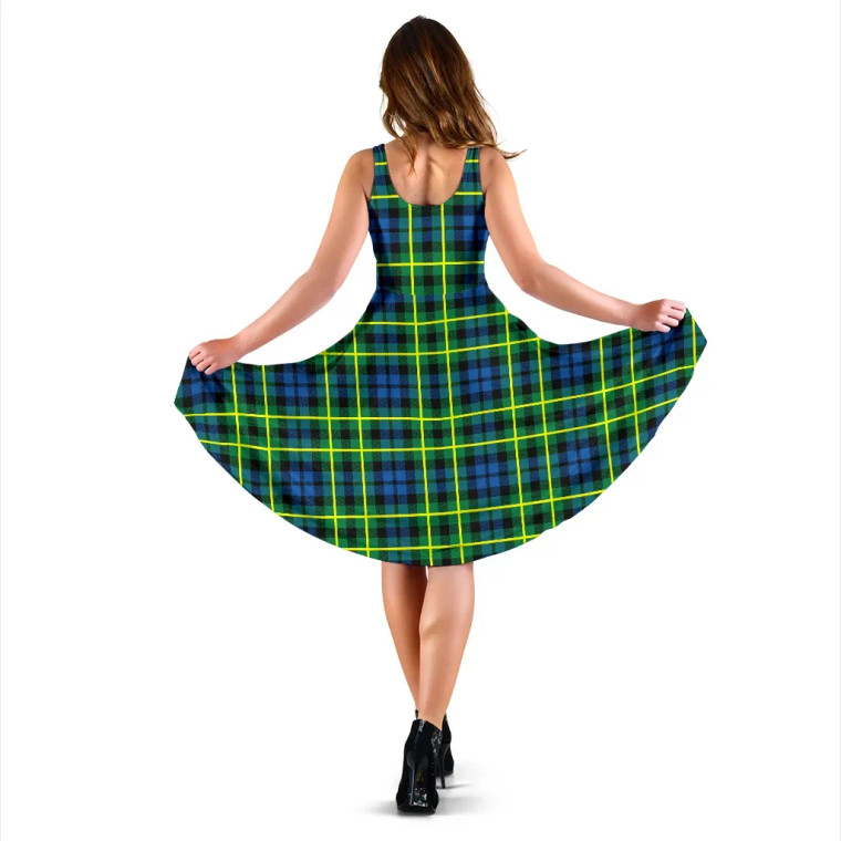 Scottish Campbell of Breadalbane Ancient Clan Tartan Women Midi Dress