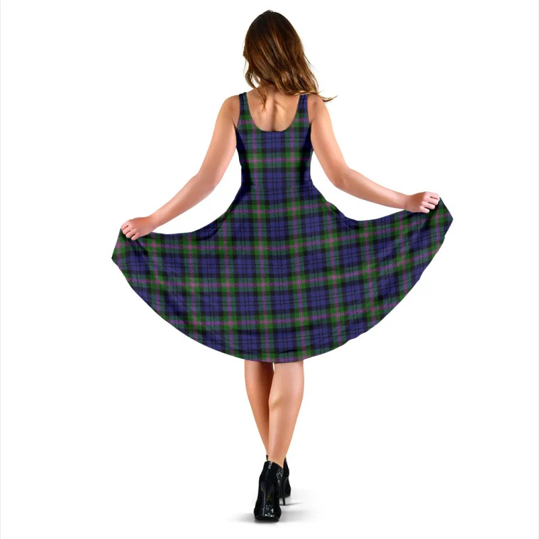 Scottish Baird Modern Clan Tartan Women Midi Dress