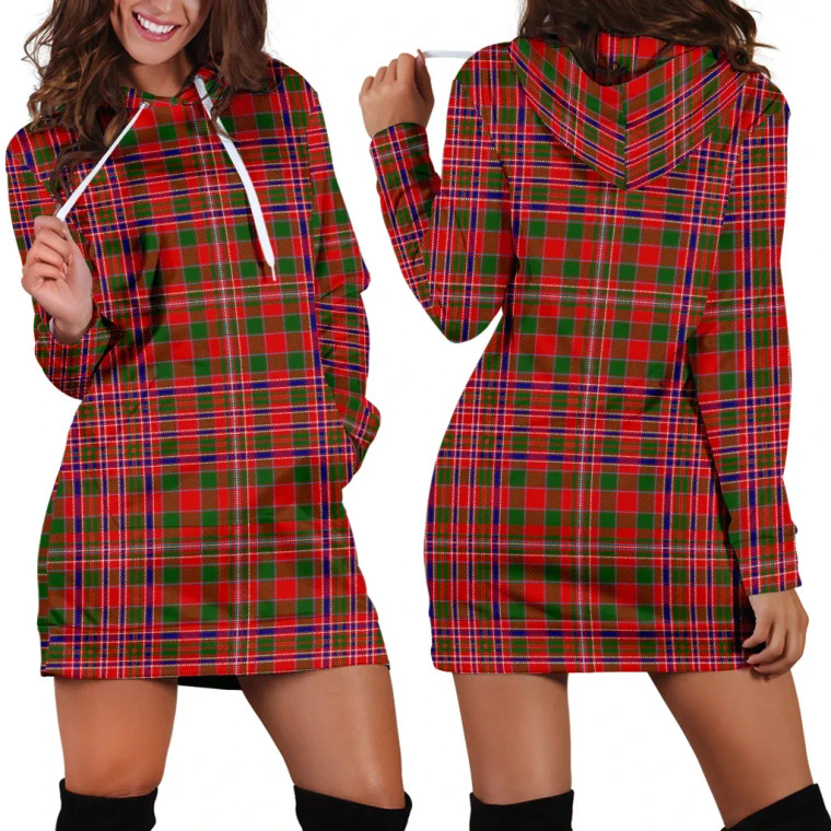 Scottish MacAlister Modern Clan Tartan Hoodie Dress