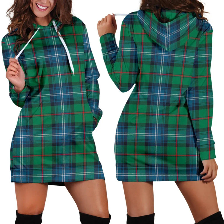 Scottish Urquhart Ancient Clan Tartan Hoodie Dress