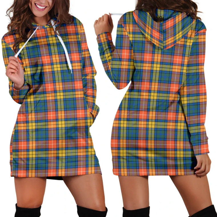 Scottish Buchanan Ancient Clan Tartan Hoodie Dress