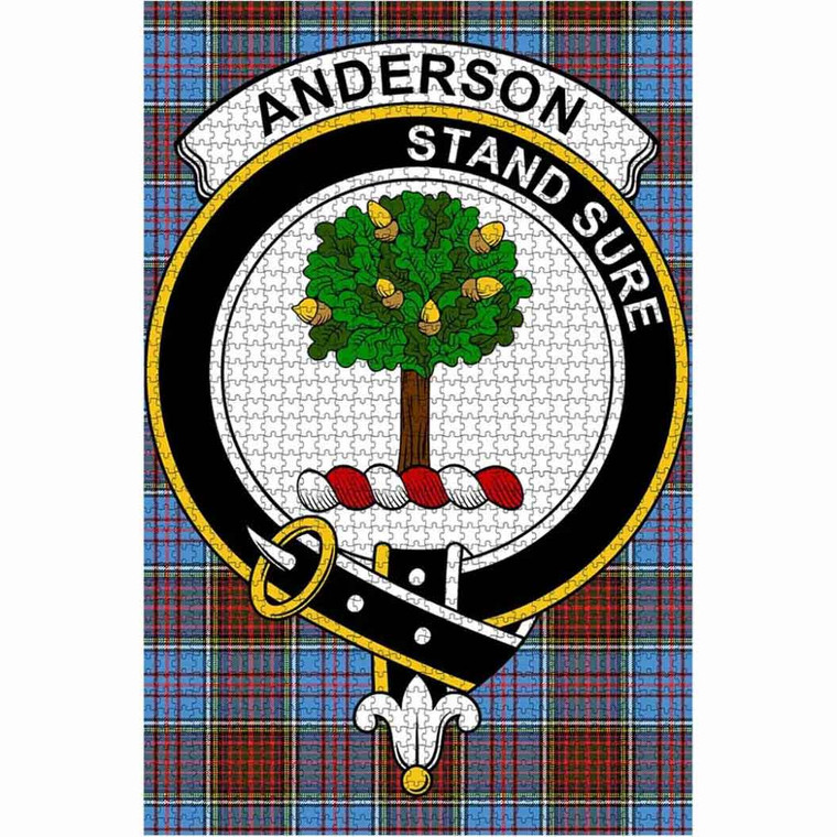 Scottish Anderson Clan Crest Tartan Jigsaw Puzzle 1