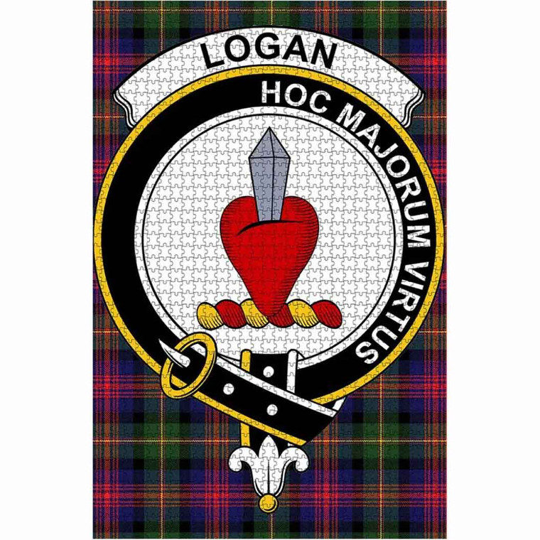 Scottish Logan Clan Crest Tartan Jigsaw Puzzle 1