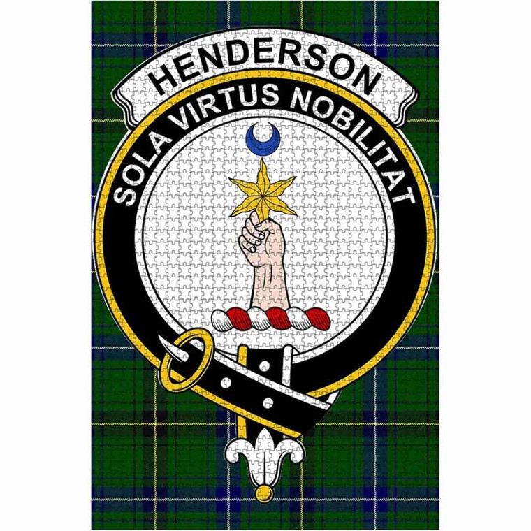Scottish Henderson Clan Crest Tartan Jigsaw Puzzle 1