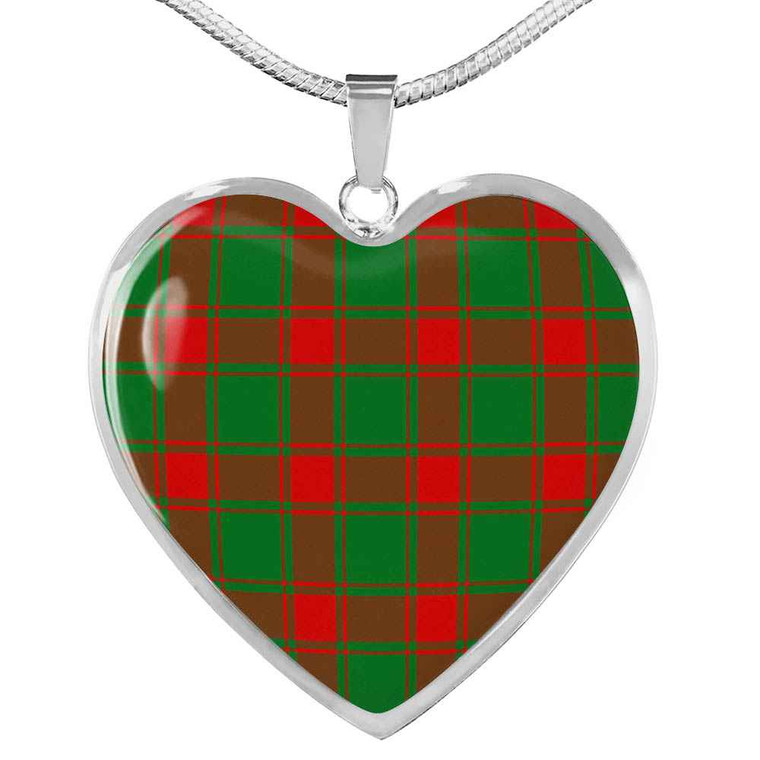 Scottish Middleton Modern Clan Tartan Necklace Heart Tartan Plaid 1