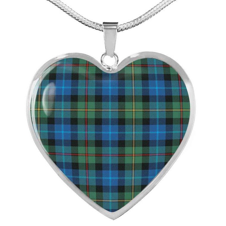 Scottish Smith Ancient Clan Tartan Necklace Heart Tartan Plaid 1