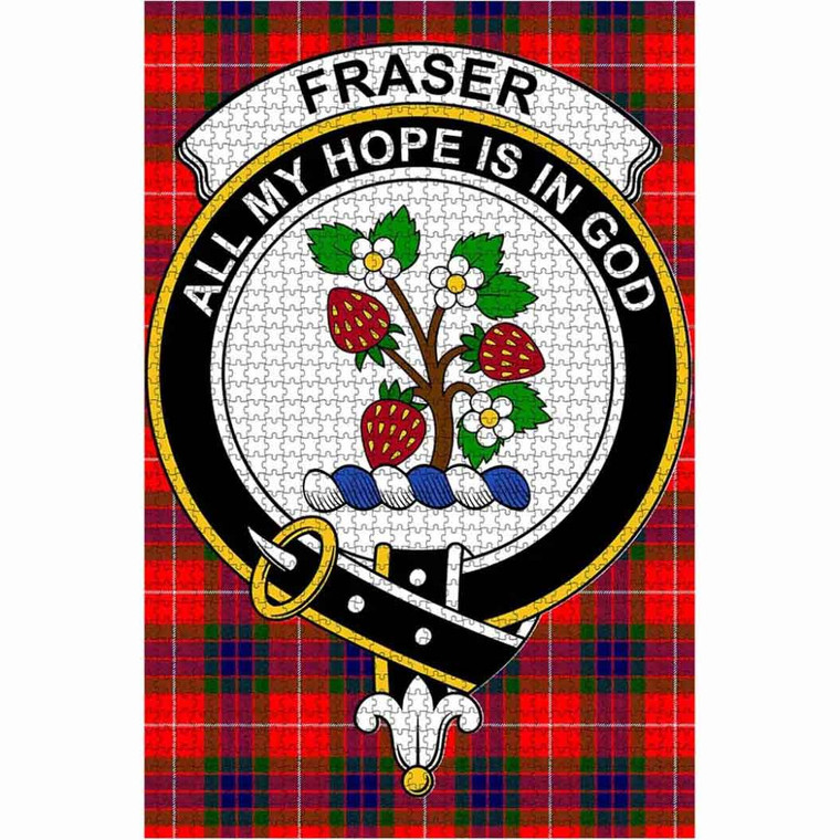 Scottish Fraser Clan Crest Tartan Jigsaw Puzzle 1