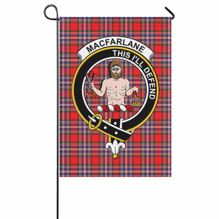 Scottish MacFarlane Clan Crest Tartan Garden Flag Tartan Plaid 1