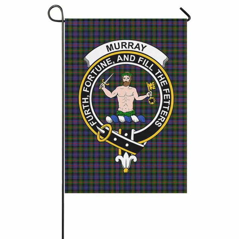 Scottish Murray (of Atholl) Clan Crest Tartan Garden Flag