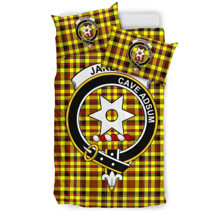 Scottish Jardine Clan Crest Tartan Bedding Set