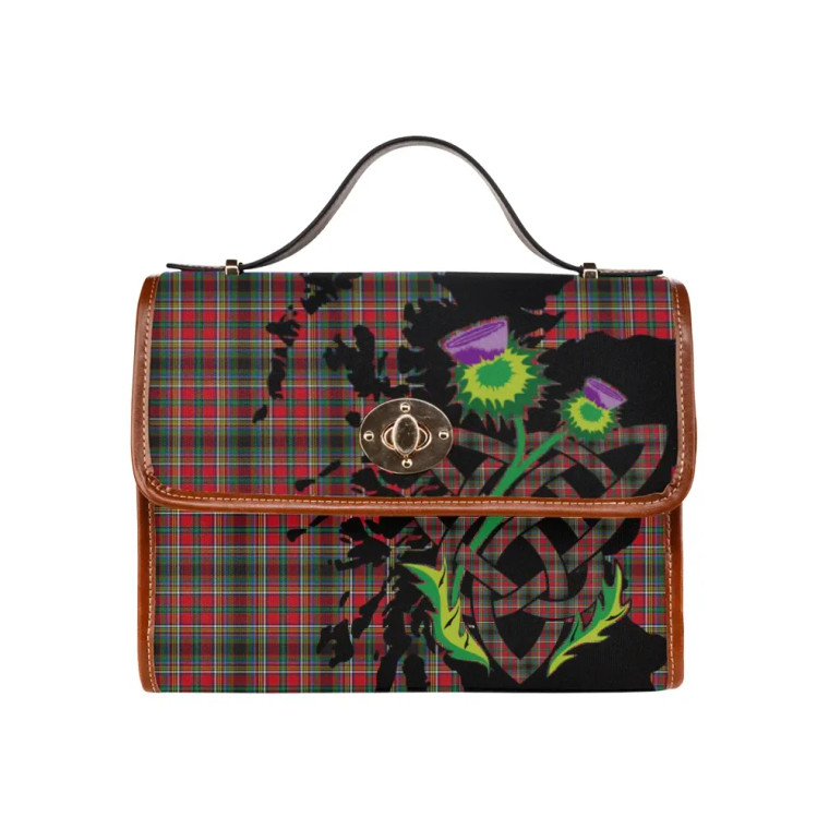 Scottish Anderson of Arbrake Clan Tartan Waterproof Canvas Bag With Thistle Tartan Plaid 1