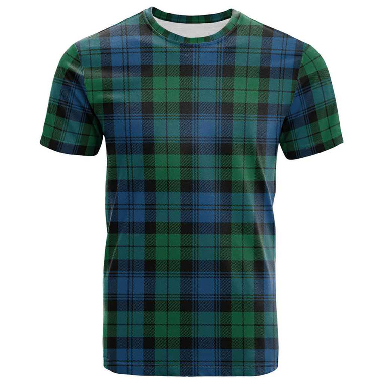 Scottish Blackwatch Ancient Clan Tartan T-Shirt Tartan Plaid Front Side