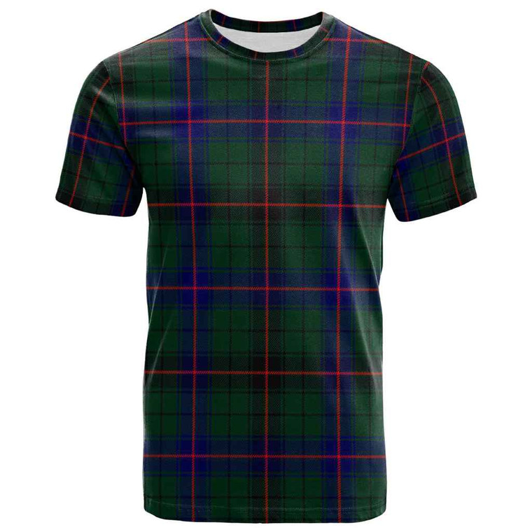 Scottish Davidson Modern Clan Tartan T-Shirt Tartan Plaid Front Side