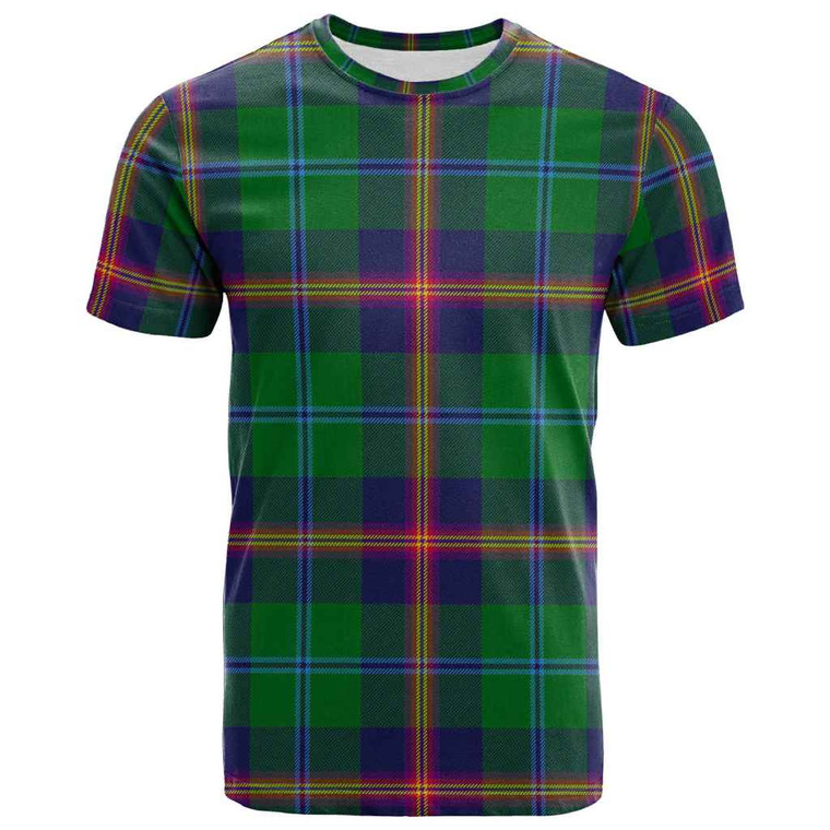 Scottish Young Modern Clan Tartan T-Shirt Tartan Plaid Front Side