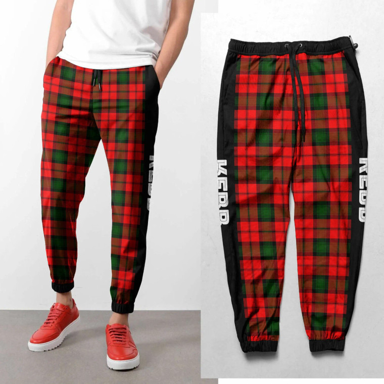 Scottish Kerr Clan Tartan Sweatpant with Side Stripe