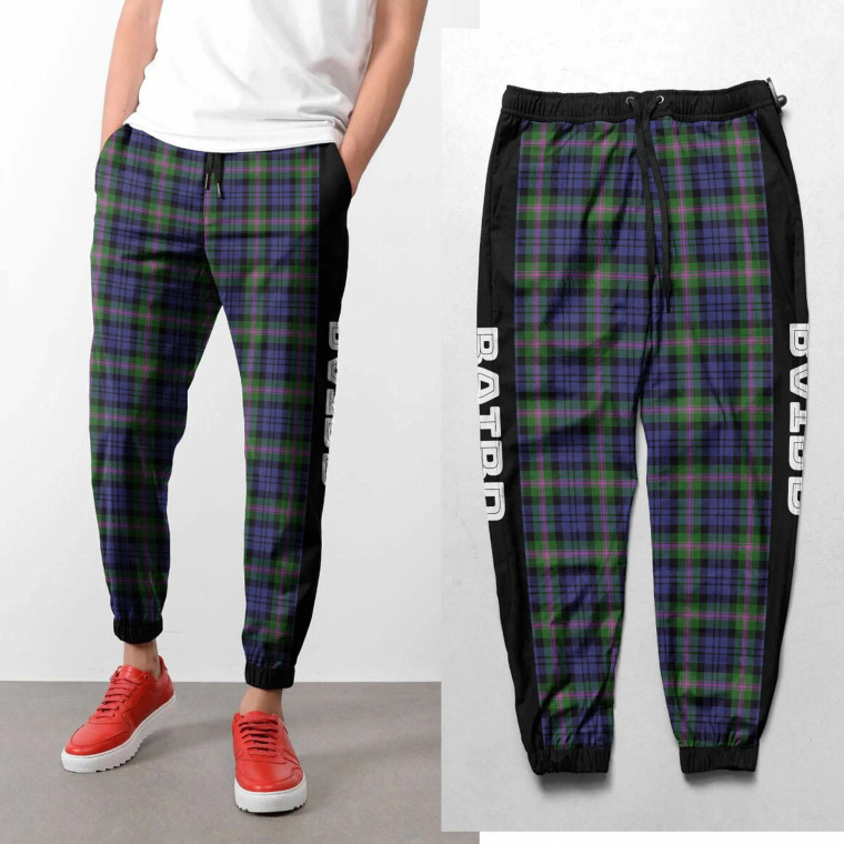Scottish Baird Clan Tartan Sweatpant with Side Stripe