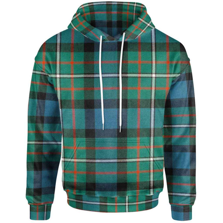 Scottish Ferguson Ancient Clan Tartan Hoodie Front Side Tartan Plaid