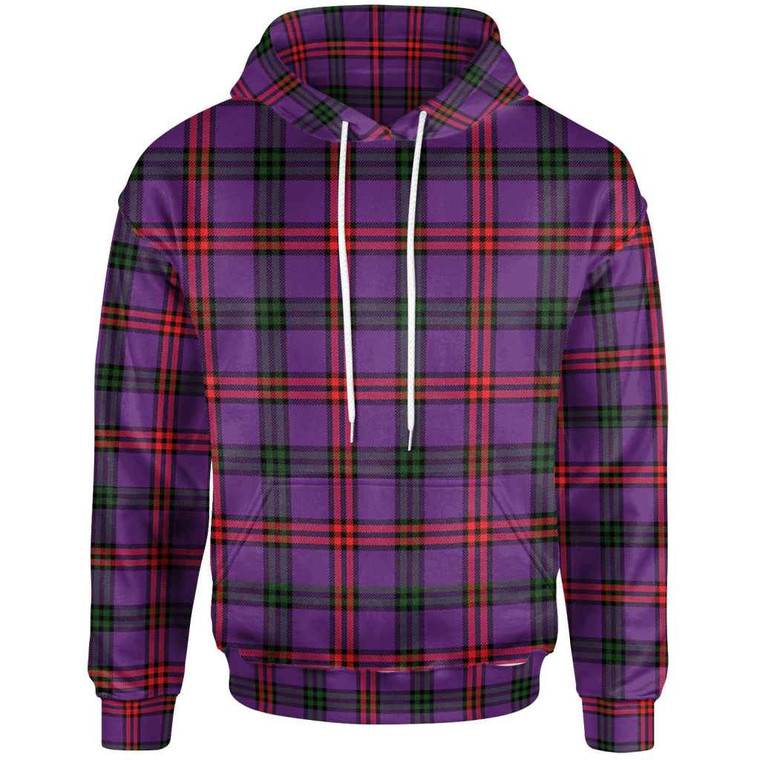 Scottish Montgomery Modern Clan Tartan Hoodie Front Side Tartan Plaid