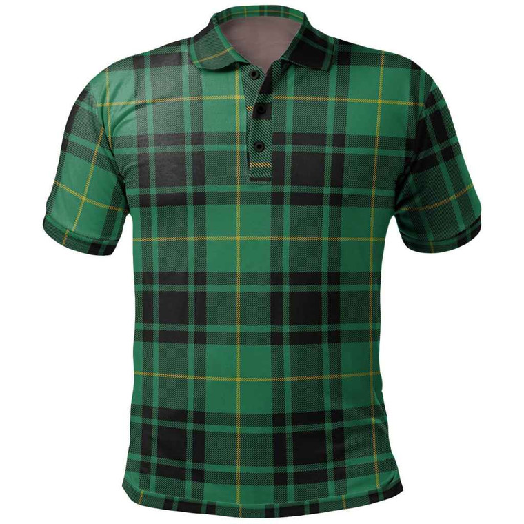 Scottish MacArthur Ancient Clan Tartan Polo Shirt Front Side Tartan Plaid