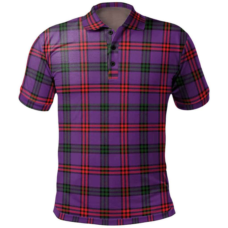 Scottish Montgomery Modern Clan Tartan Polo Shirt Front Side Tartan Plaid