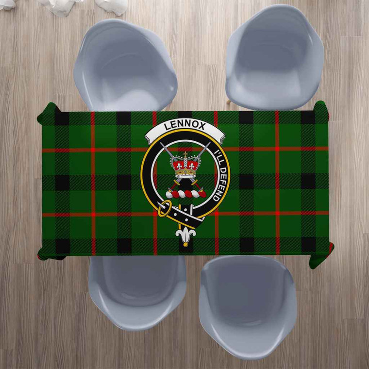 Scottish Lennox (Lennox Kincaid) Clan Crest Tartan Tablecloth Tartan Plaid 1