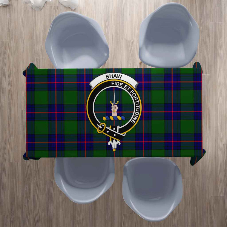 Scottish Shaw (of Tordarroch) Clan Crest Tartan Tablecloth Tartan Plaid 1