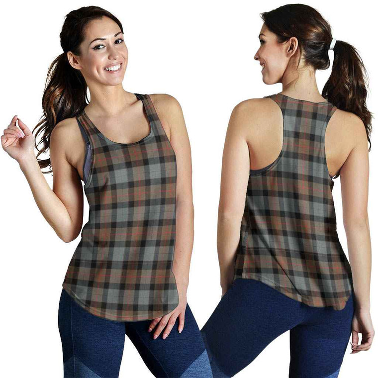 Scottish Gunn Weathered Clan Tartan Women Racerback Tank Tartan Plaid 1