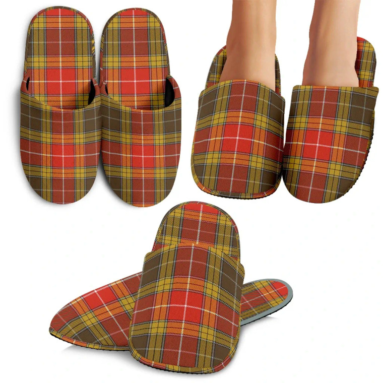 Scottish Buchanan Old Set Weathered Clan Tartan Slippers