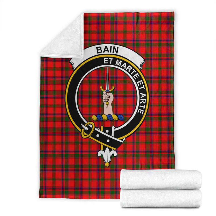 Scottish Bain Clan Crest Tartan Blanket Tartan Plaid 1