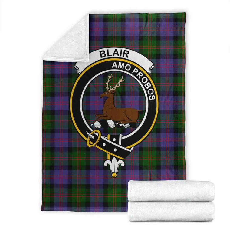 Scottish Blair Clan Crest Tartan Blanket Tartan Plaid 1