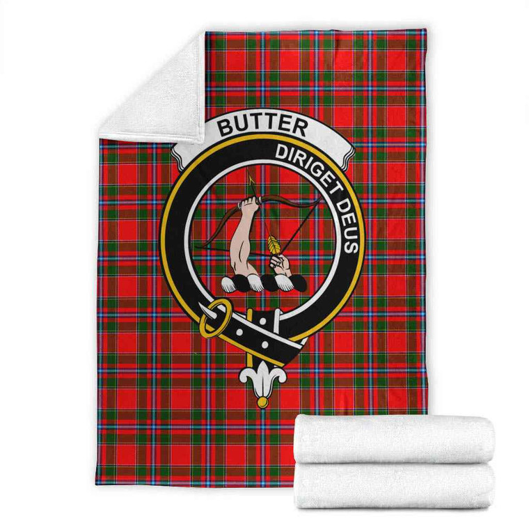 Scottish Butter Clan Crest Tartan Blanket Tartan Plaid 1