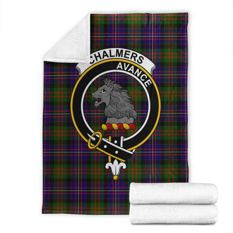 Scottish Chalmers Clan Crest Tartan Blanket Tartan Plaid 1