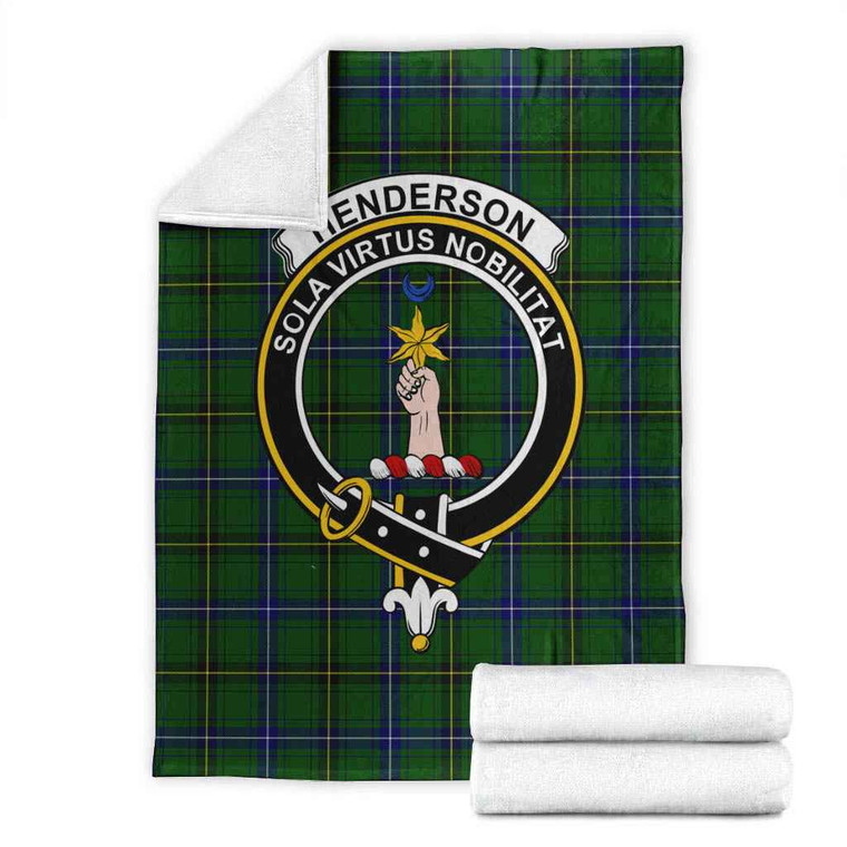 Scottish Henderson Clan Crest Tartan Blanket Tartan Plaid 1