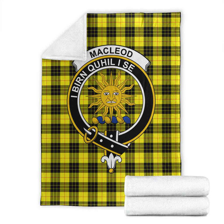 Scottish MacLeod Clan Crest Tartan Blanket Tartan Plaid 1